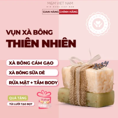Vụn Xà Bông Sinh Dược, Xà Phòng Handmade Tắm Trắng Từ Cám Gạo Và Sữa Dê Handmade